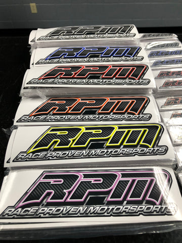 RPM Carbon Fiber Style Stickers