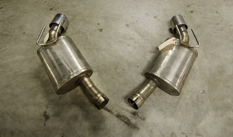 USED -  CAMARO V8 2010-UP AXLEBACK MUFFLER WITH POLISHED S/S TIPS