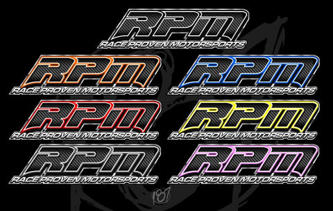 RPM Carbon Fiber Style Stickers